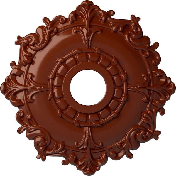 Ekena Millwork Riley Ceiling Medallion (Fits Canopies up to 4 5/8"), 18"OD x 3 1/2"ID x 1 1/2"P, Firebrick CM18RLFIF - main